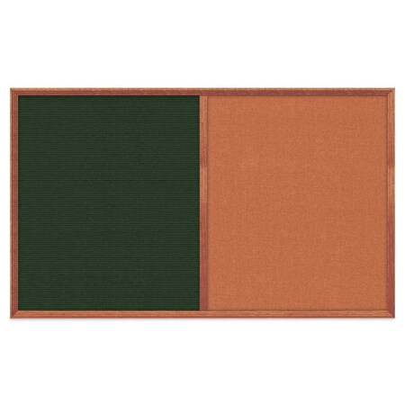 United Visual Products Slim Style Indoor Enclosed Corkboard, 24 UV502SC-BLACK-PEARL